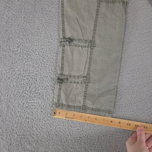 LOT OF 2 Columbia Pants Women 6 Medium Green Tan Cargo Cotton Hiking Straight - Picture 3 of 16